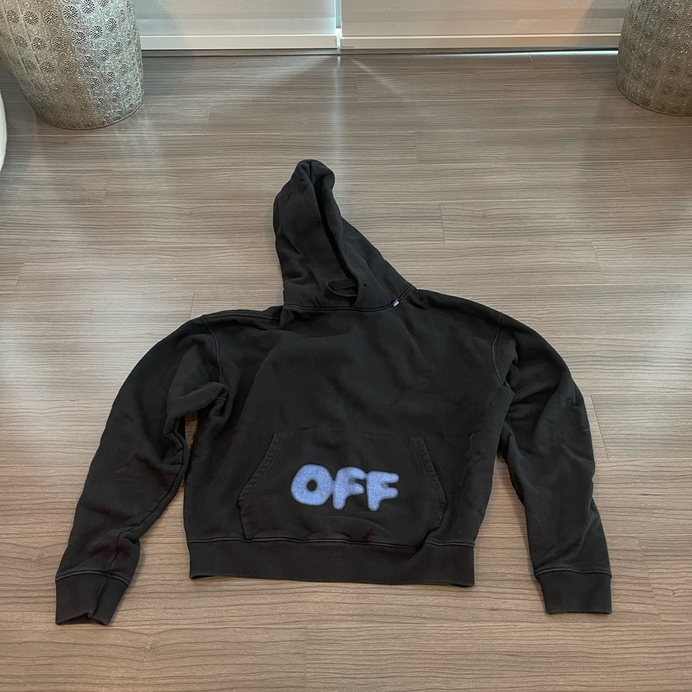Off white hoodie black and blue